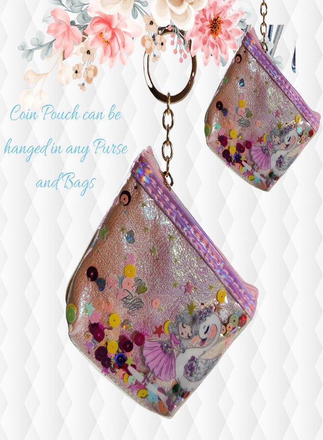 ZAFCO Cute Coin Pouch Keychain Keyrings Stone Studded Gift Bag Pendent Accessories for Girls Women Multicolor(Pack of 1) - Image 3